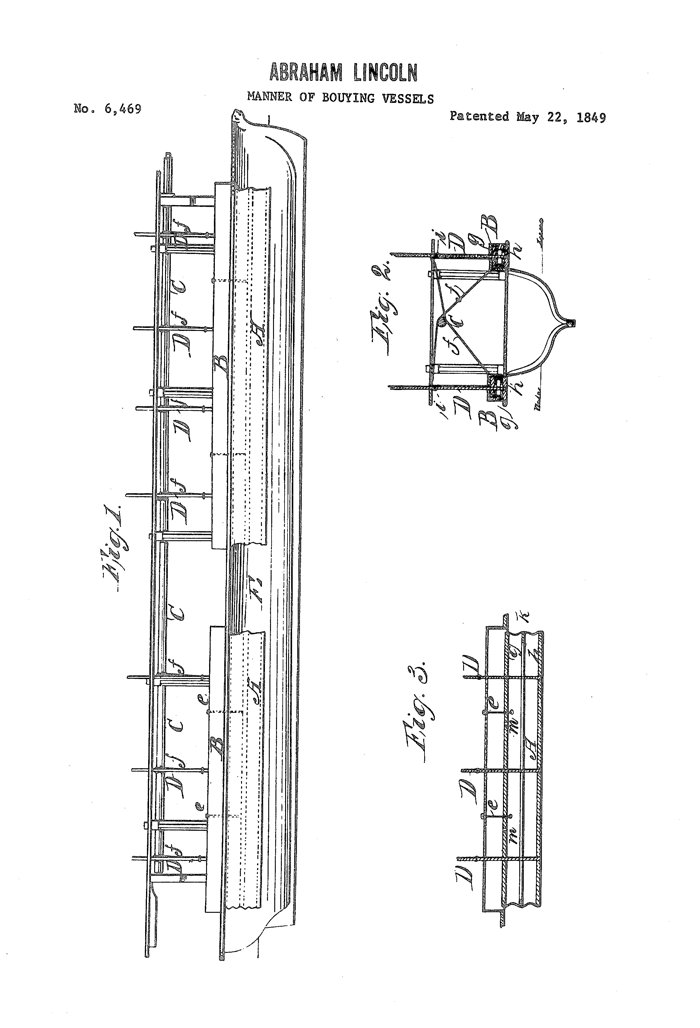 US Patent 6,469, drawing sheet, Figs. 1 to 3